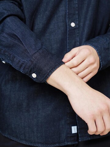 SANVT Regular Fit Businesshemd 'The Perfect Denim Shirt' in Blau