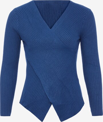 Pull-over EUCALY en bleu : devant