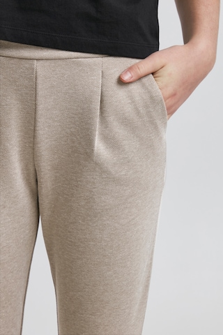 ICHI Regular Pants 'IHKATE PIQUE PA' in Beige