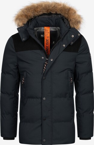 INDICODE JEANS Winterparka 'Hexyl' in Zwart: voorkant