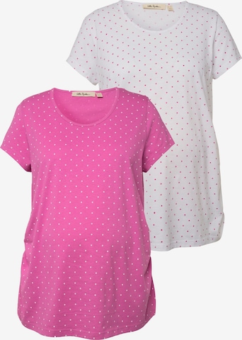 T-shirt Ulla Popken en rose : devant