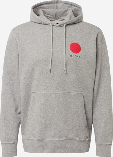 EDWIN Sweatshirt 'Japanese Sun' in mottled grey / Red, Item view