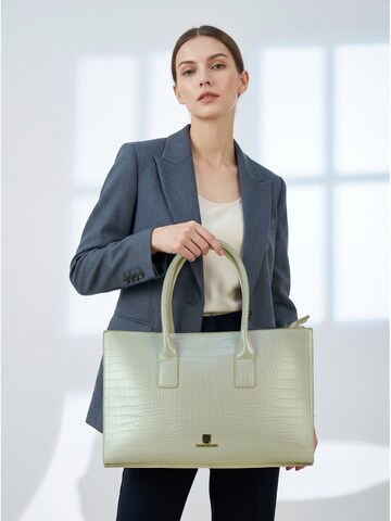 Shopper 'Borsa Shopper Elena Bruno Magli Eco-Pelle Coccodrillo Zip' di Bruno Magli in bianco
