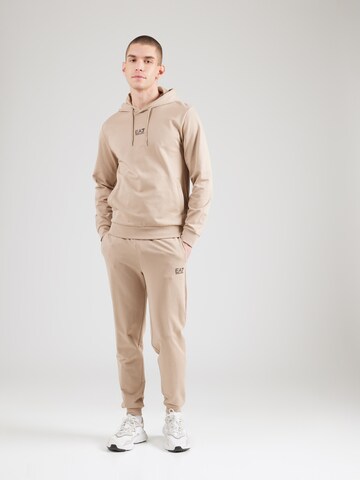 EA7 Emporio Armani Обычный Костюм для бега в Бежевый: спереди