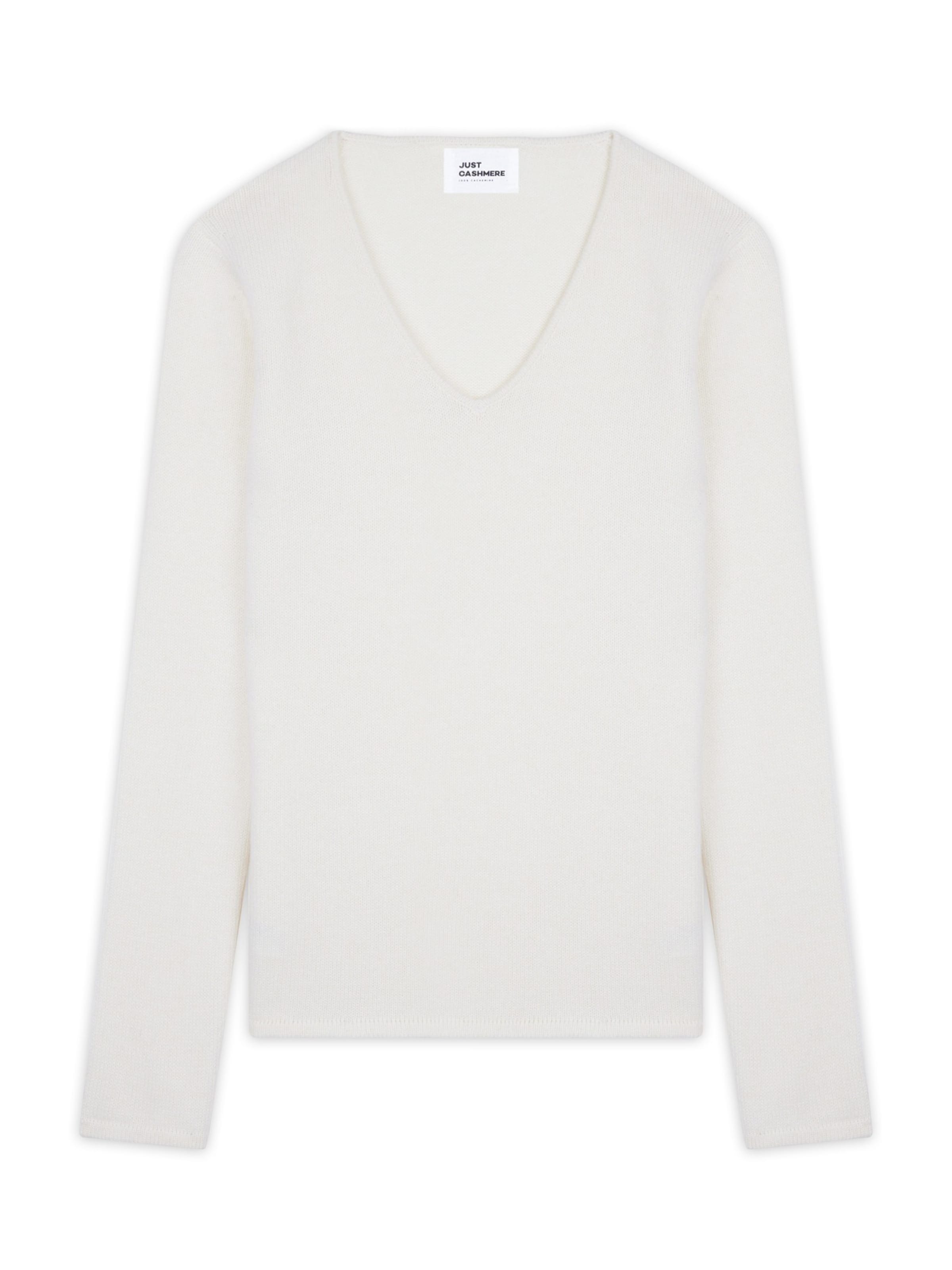 JUST CASHMERE Свитер 'ABBY' в Белый: спереди