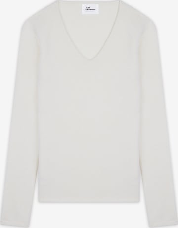 balta JUST CASHMERE Megztinis 'ABBY': priekis