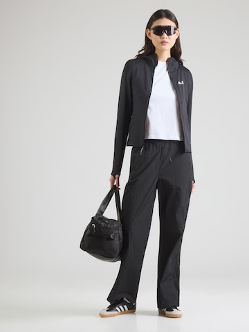 JACK WOLFSKIN Αθλητική ζακέτα φούτερ 'LITESTRIDE' σε μαύρο