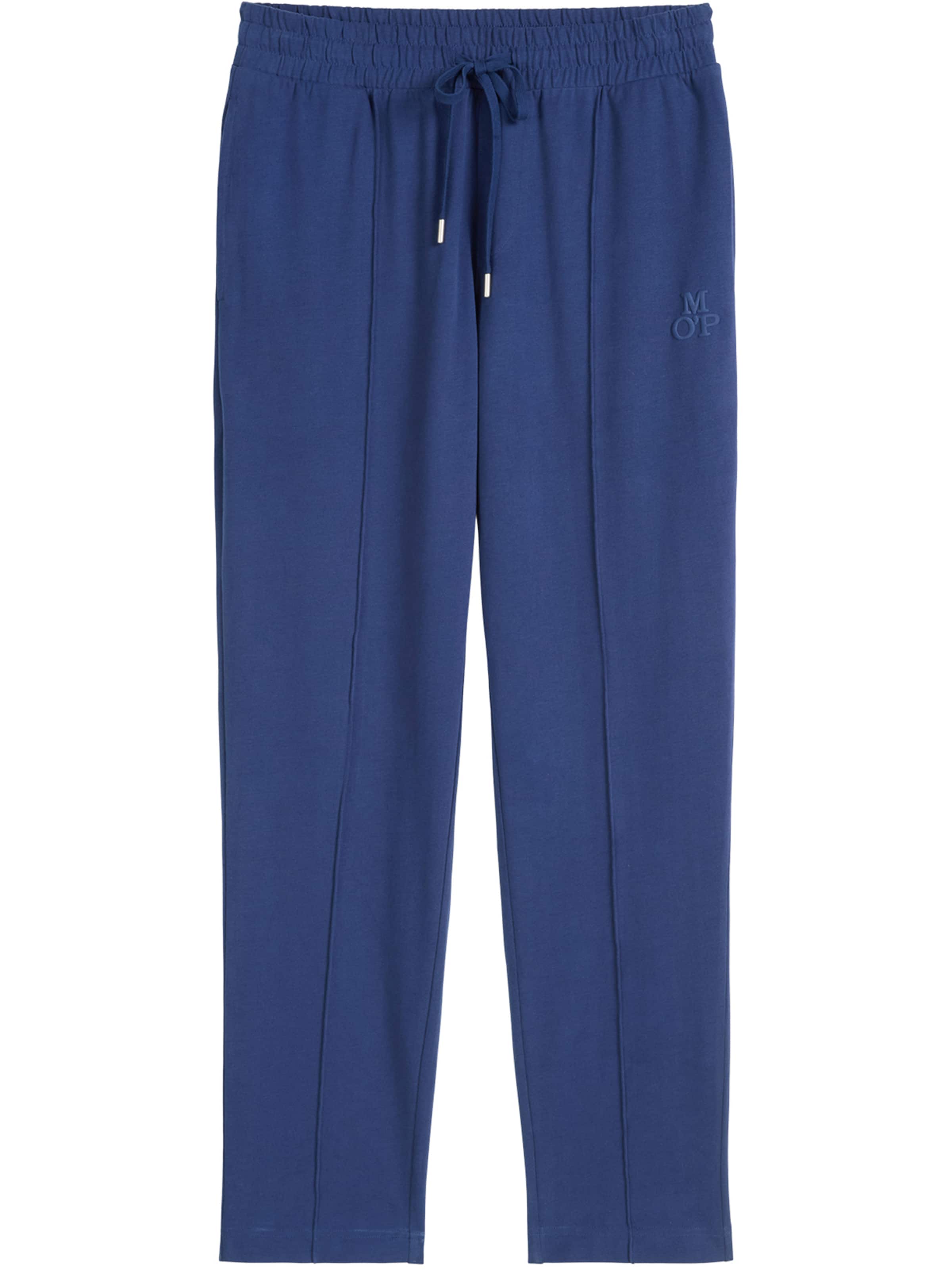 Marc O'Polo Pyjamabroek ' Heavy Jersey ' in Blauw: voorkant