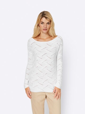 heine - Pullover em branco: frente