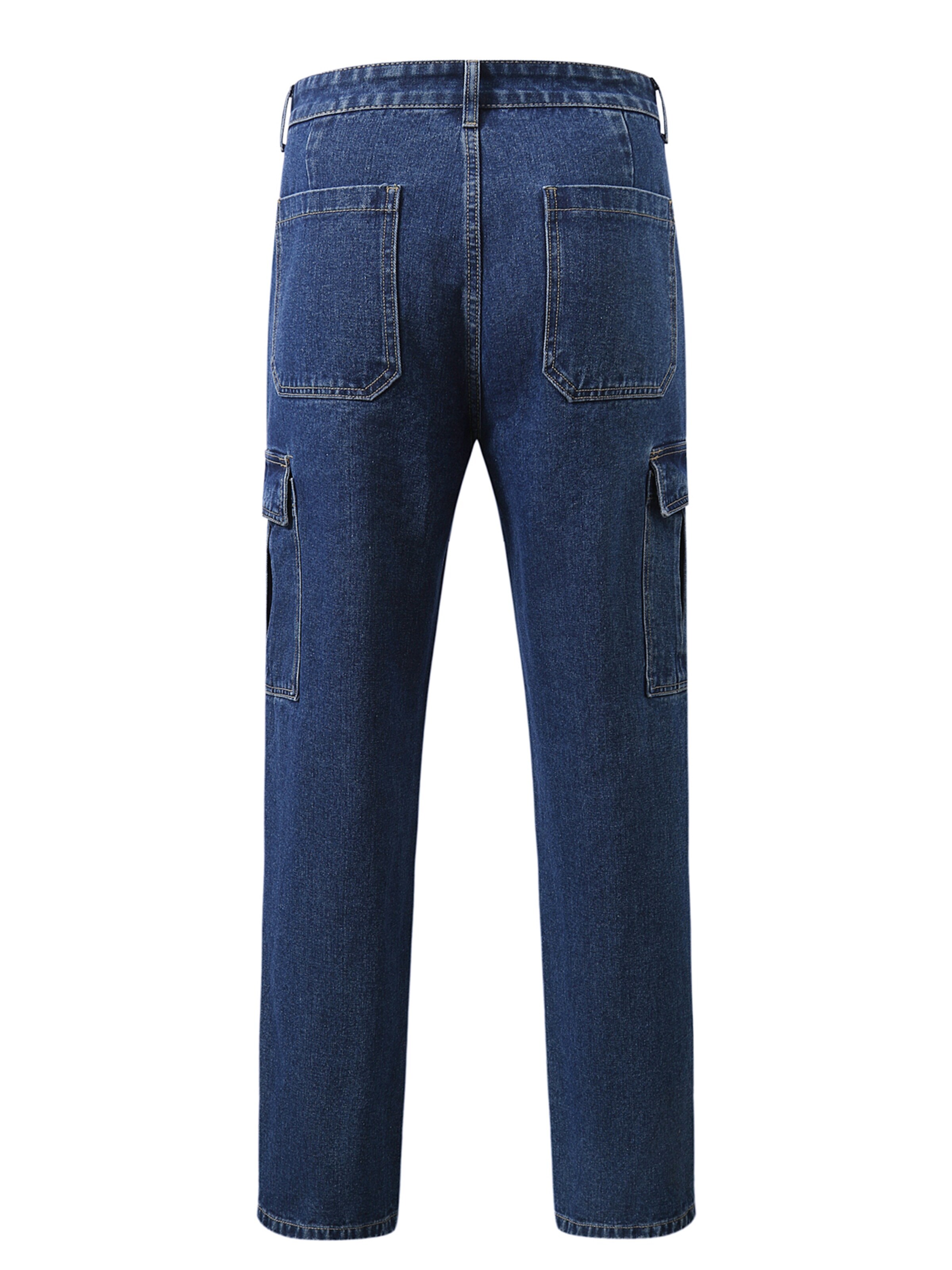 YOUTHUP Loosefit Cargojeans 'Weitbein'‌‌‌‌‌‌‌ in Blau