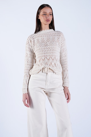Pull-over Trend Alaçatı Stili en beige : devant