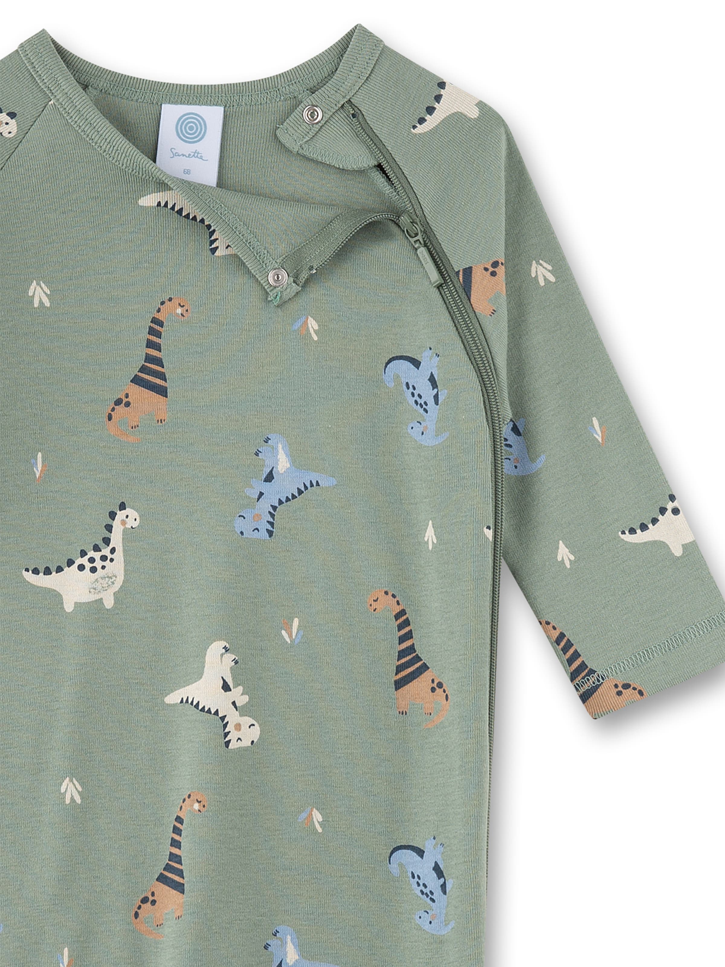 Tutina / body per bambino 'Dinos' di Sanetta in verde