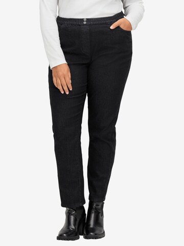 SHEEGO Regular Jeans in Black: front