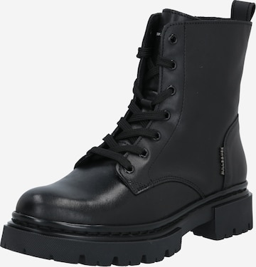 BULLBOXER Lace-Up Ankle Boots in Black: front