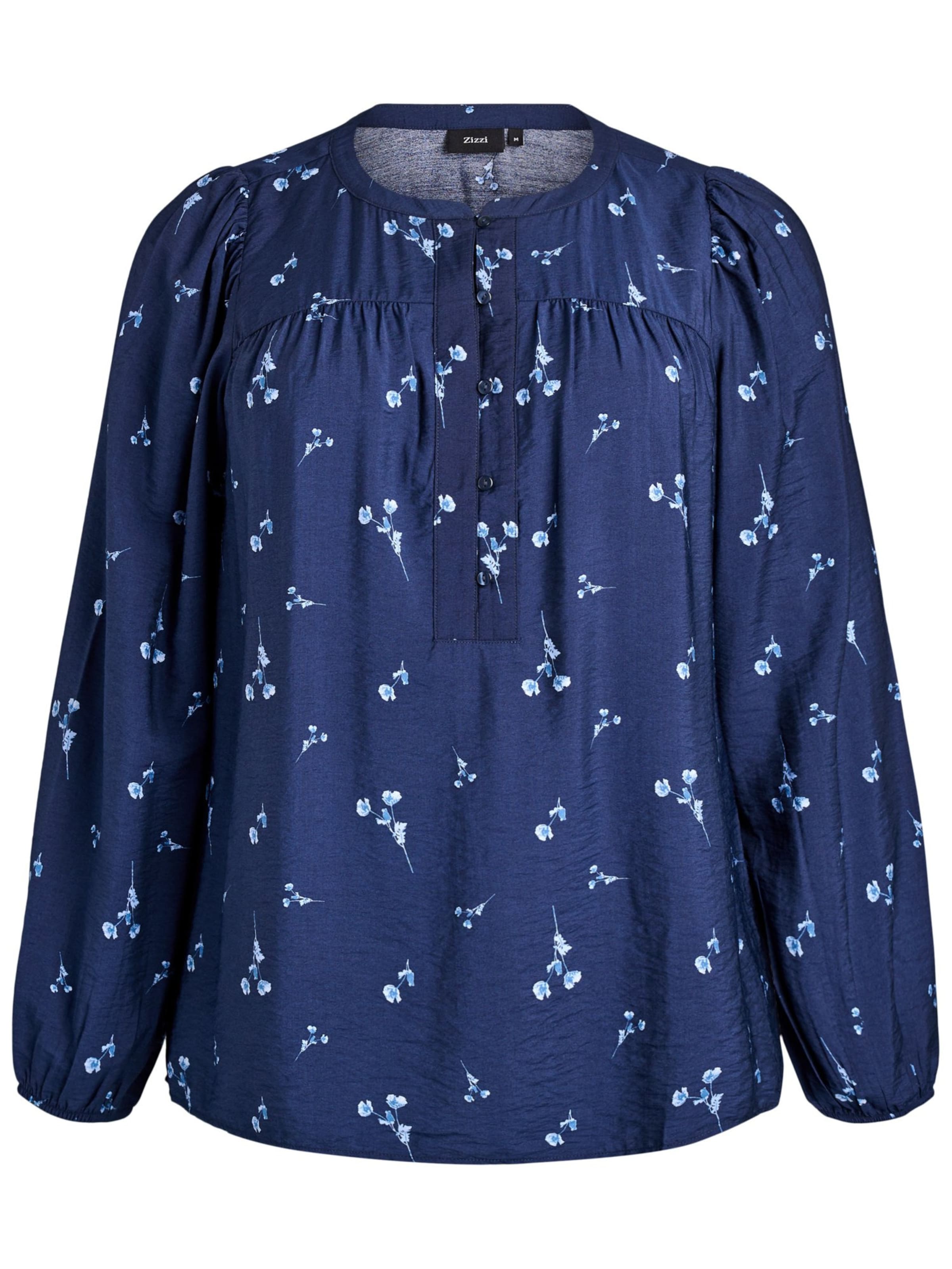 Zizzi Bluza 'MNABILA' | modra barva: sprednja stran