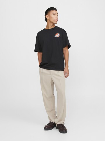 JACK & JONES Tričko 'BRADLEY BEHIND' - Čierna