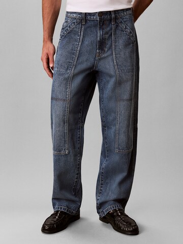 Calvin Klein Jeans Loosefit Jeans in Blau: Vorderseite