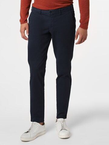 Hiltl Tapered Chino Pants ' Thiago ' in Blue: front