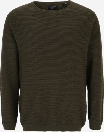 Jack & Jones Plus Pullover 'BLUMIGUEL' i grøn: forside