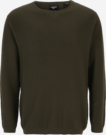 Jack & Jones Plus - Pullover 'BLUMIGUEL' em verde: frente