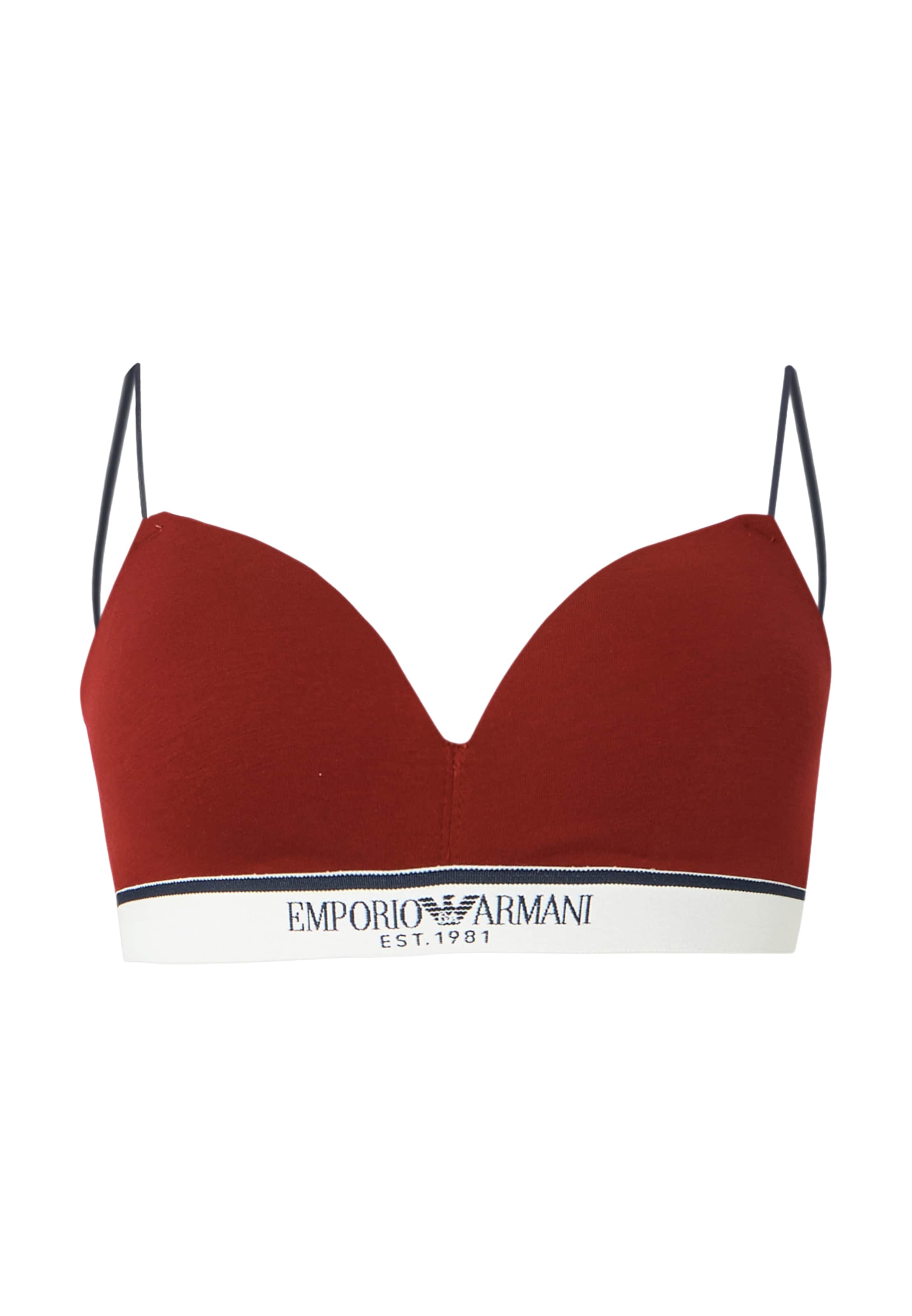 Emporio Armani Τρίγωνο Σουτιέν σε κόκκινο: μπροστά