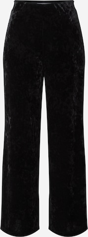 EDITED Wide leg Broek 'Dahlia' in Zwart: voorkant