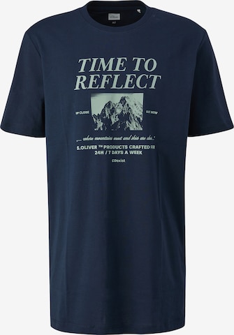 T-Shirt s.Oliver Men Big Sizes en bleu : devant