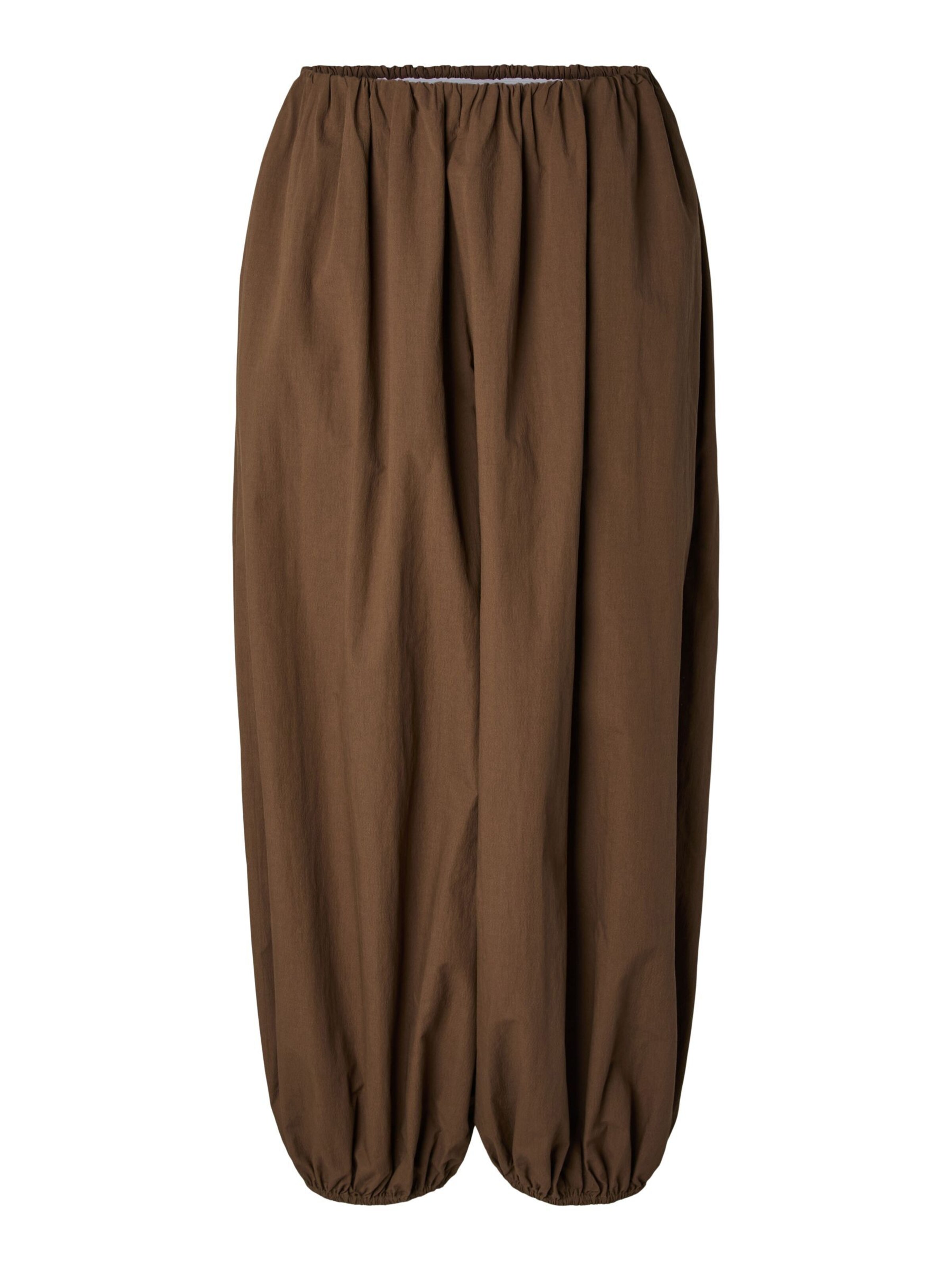 Loosefit Pantaloni modello harem 'BILLO ' di YAS in marrone: frontale