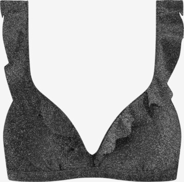 Beachlife Triangle Bikini Top in Silver: front