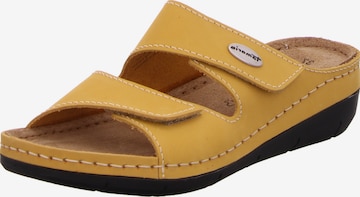 TAMARIS Mules in Yellow: front