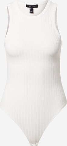 NEW LOOK Shirt Bodysuit in White: front