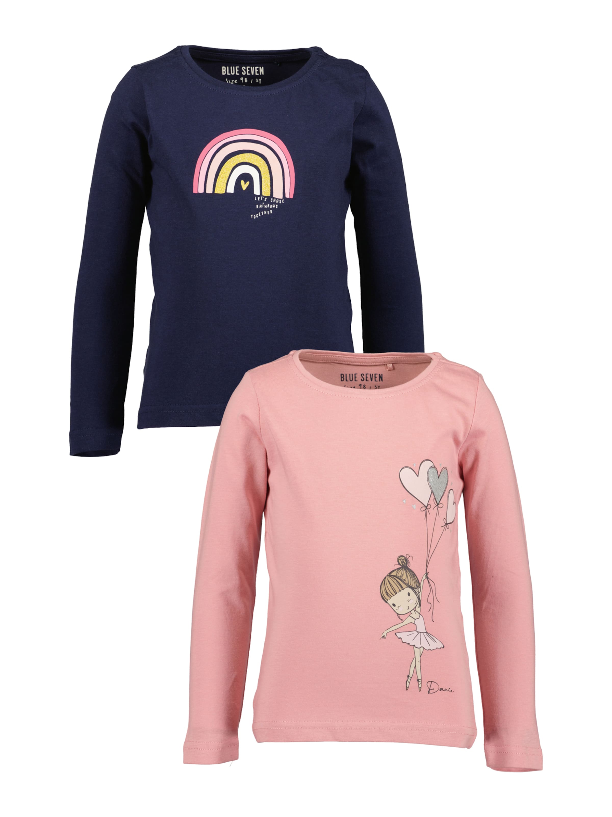 T-Shirt BLUE SEVEN en bleu : devant