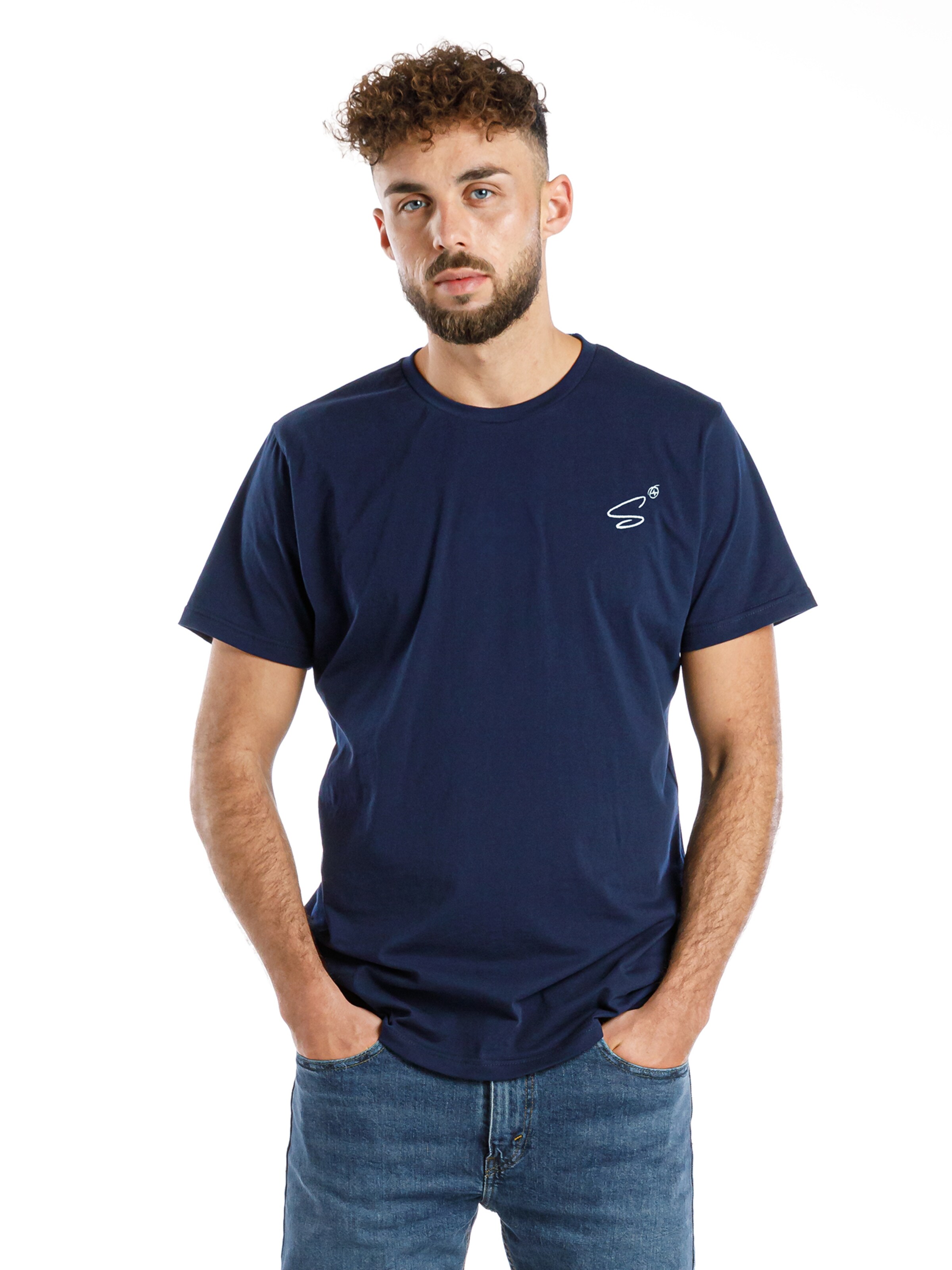 SPITZBUB Shirt 'Look Up!' in Blue: front