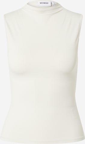 WEEKDAY Top 'Jennifer' in Beige: voorkant