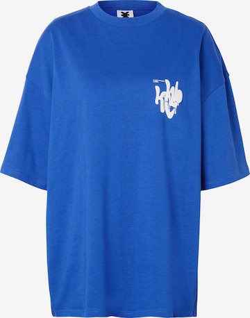 Karo Kauer T-Shirt in Blau: Vorderseite