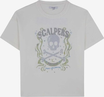 Scalpers Тениска 'Skull Festival ' в бяло: отпред