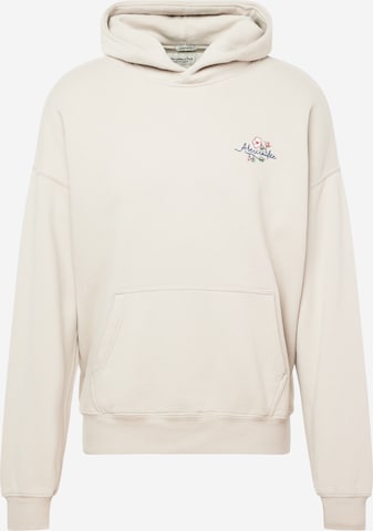 Abercrombie & Fitch Sweatshirt i vit: framsida