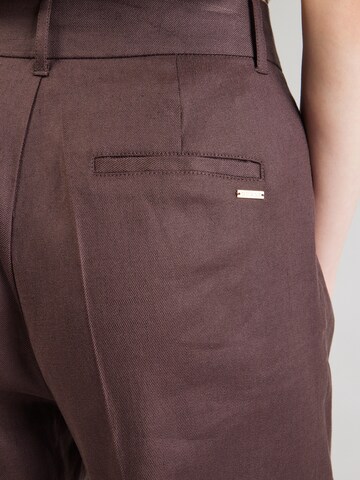 GUESS Wide leg Bandplooibroek 'Carla' in Bruin