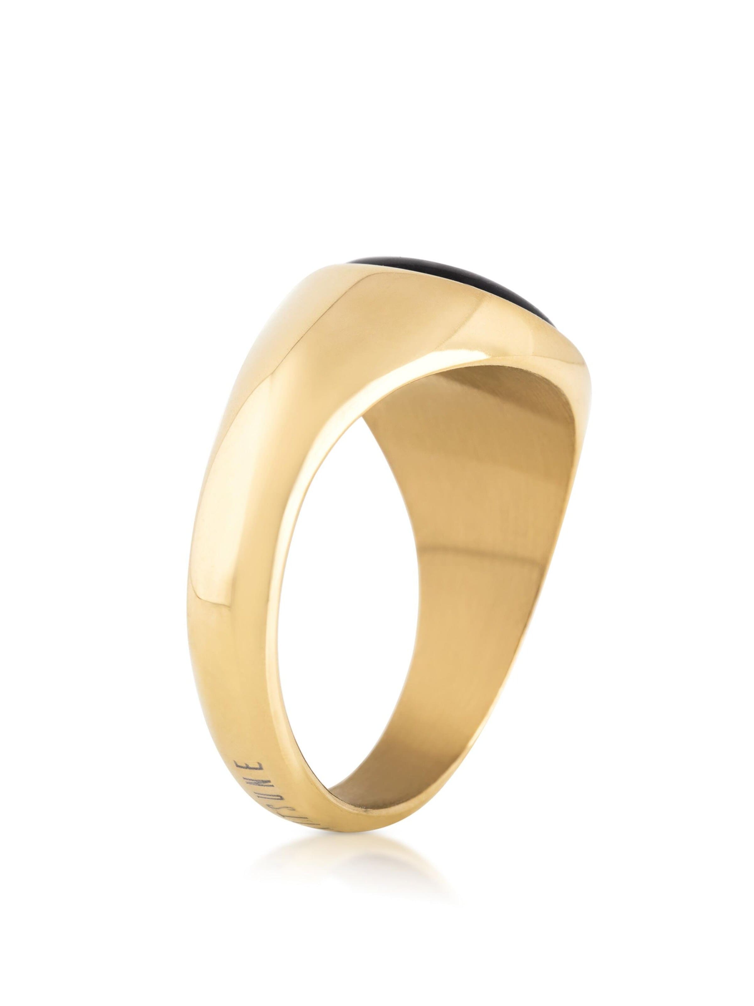 Akitsune Ring 'Coruscent Ring Gold-Onyx' in Gold