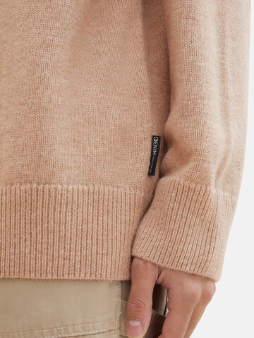 TOM TAILOR DENIM Sweater in Beige