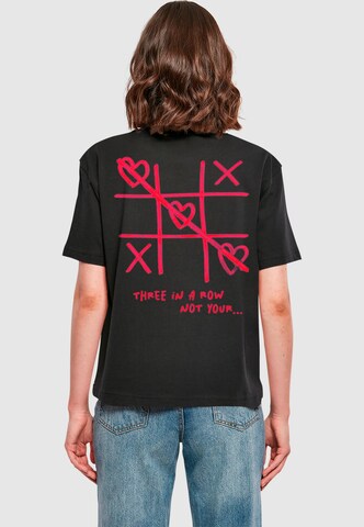 Mister Tee Shirt 'Three In A Row' in Black: front
