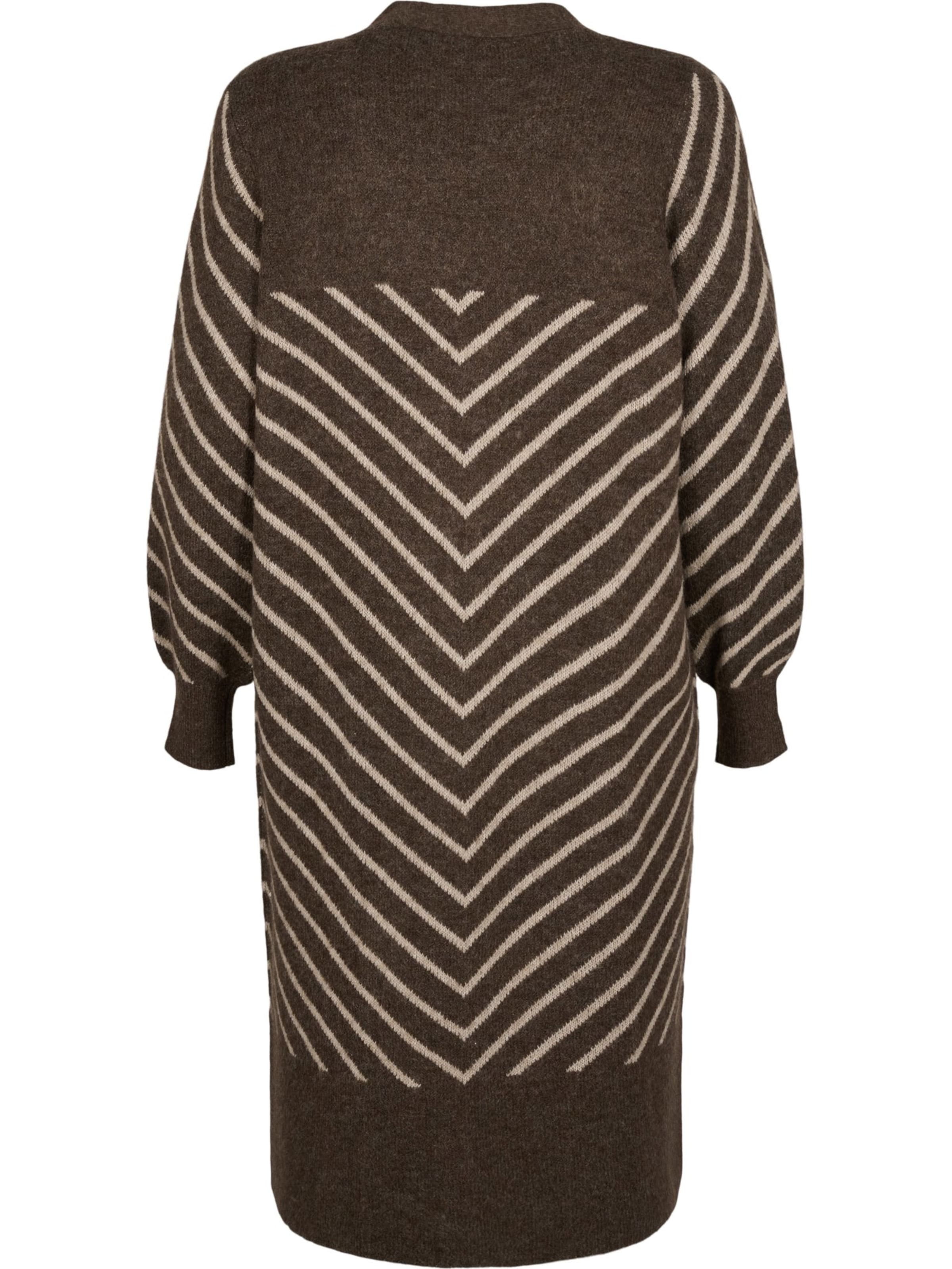 Zizzi Knit cardigan 'Winnie' in Brown