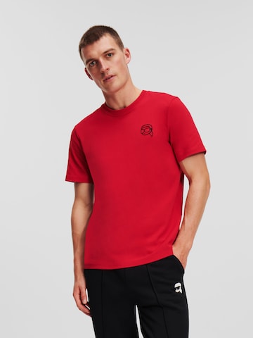 Karl Lagerfeld Skjorte ' Ikonik ' i rød: forside