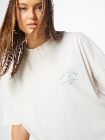 Maglia extra large 'PLEASURE OF LEISURE' di Hey Soho in bianco