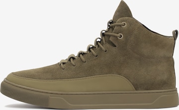 Kazar High-Top Sneakers in Green: front