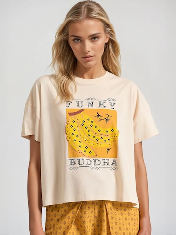 Funky Buddha Majica | bež barva: sprednja stran