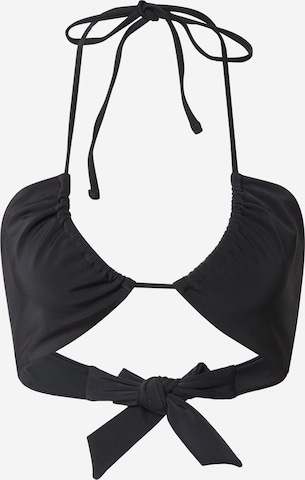 juoda A LOT LESS Bandeau Bikinio viršutinė dalis 'Lilou': priekis
