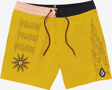 Volcom Boardshorts 'ABOUT TIME LIBERATORS 17' in Geel: voorkant