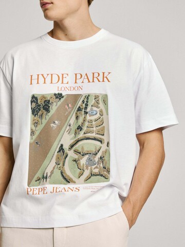 T-Shirt 'Hyde Park' Pepe Jeans en blanc