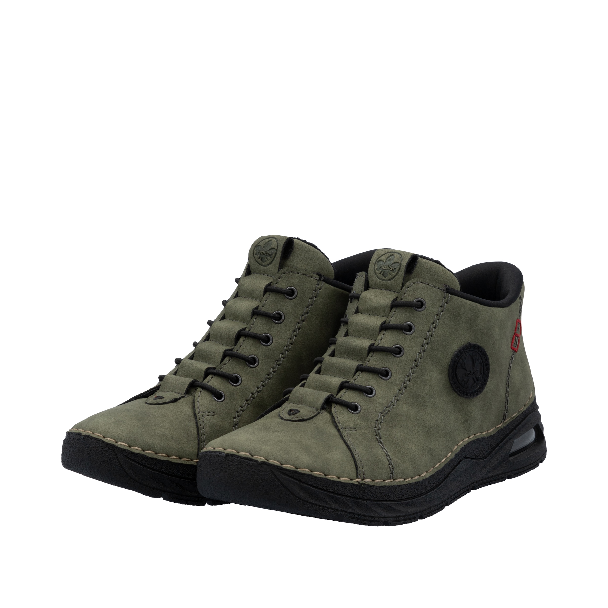 Bottines à lacets Rieker en vert
